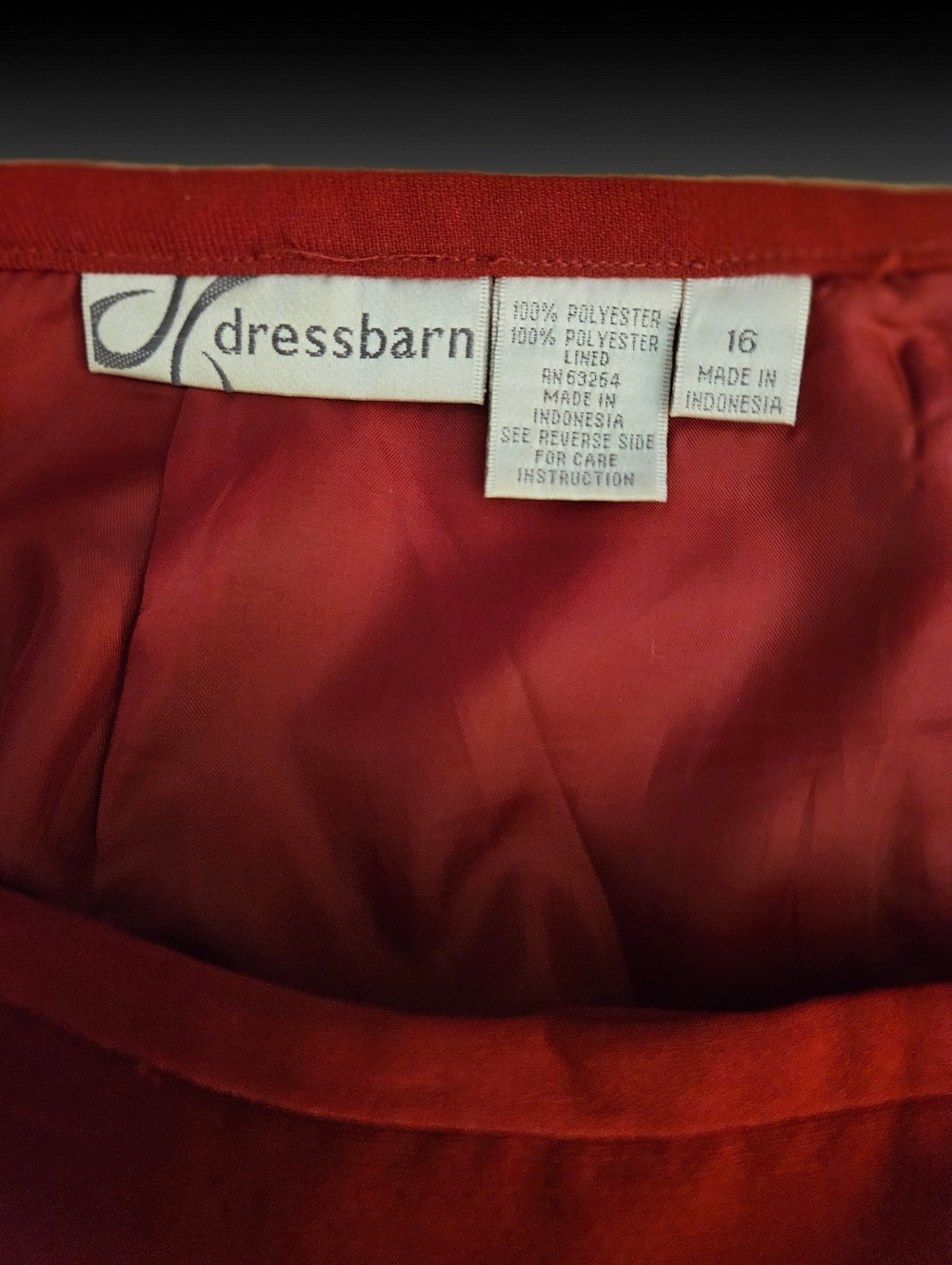 Dress Barn Red Skirt Set - Classic Tailored Jacket & Ruffle Hem Skirt - Picture 12 of 14